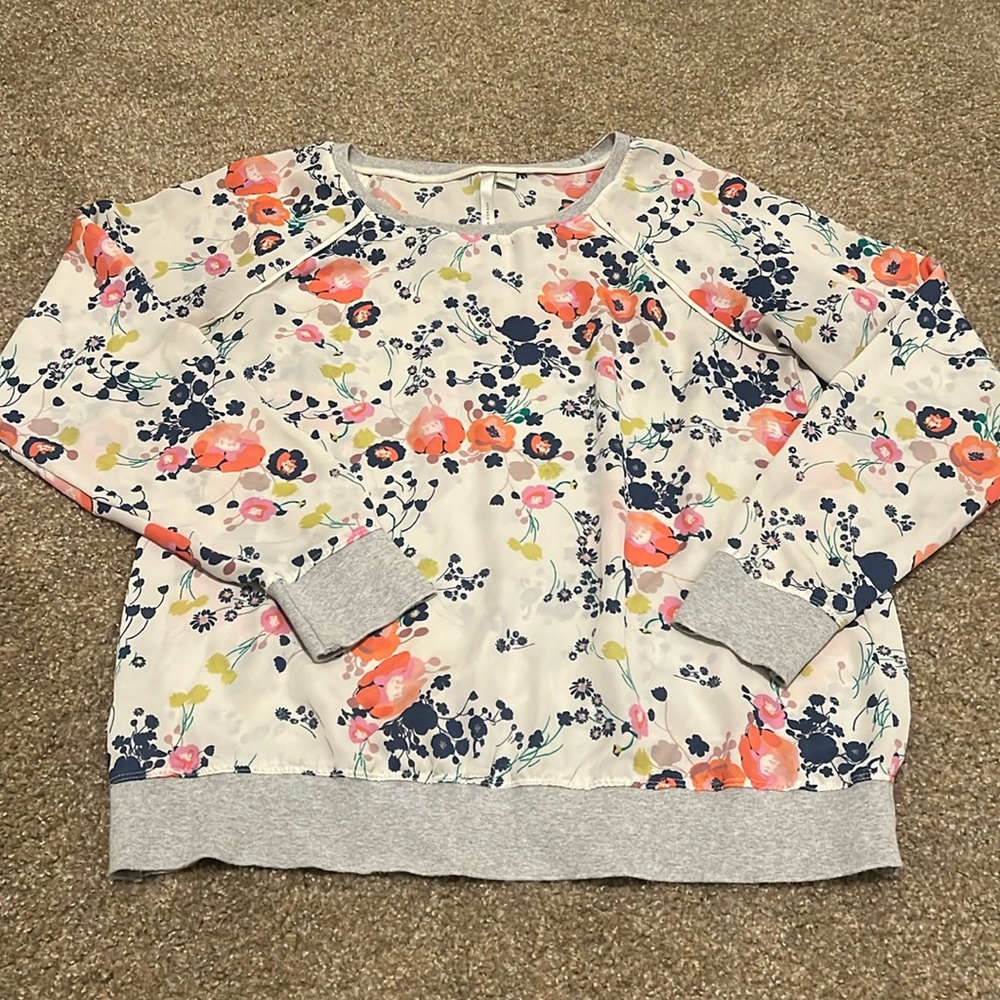 LC Lauren Conrad Sheer Long Sleeve Top in Large